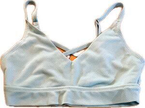 BCBG Paris Bikini Set Womens Size L Aqua Textured Bralette Top